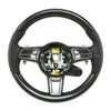 19-22 Porsche Cayenne Turbo PDK Carbon Fiber Black Leather Steering Wheel # 9Y0-419-091-LE-A34
