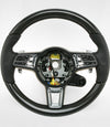 19-22 Porsche Cayenne Turbo PDK Carbon Fiber Black Leather Steering Wheel # 9Y0-419-091-LE-A34