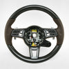 00-23 Porsche Cayenne Turbo PDK Carbon Fiber Truffle Leather Steering Wheel # 9Y0-419-091-LE-OT2