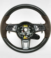 19-23 Porsche Cayenne Turbo PDK Carbon Fiber Truffle Leather Steering Wheel # 9Y0-419-091-LE-OT2