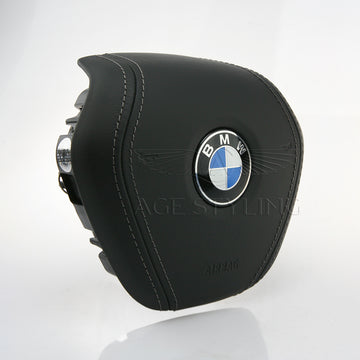 19-23 BMW X5 X6 X7 Driver Airbag Black Leather # 32-30-6-872-263