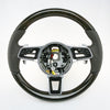 15-18 Porsche Cayenne GTS Steering Wheel Walnut Wood Grey Leather # 958-347-804-35-OE5