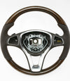 16-19 Mercedes-Benz GLE350 GLE400 GLE450 GLE550e GLE43 Walnut Wood Brown Leather Steering Wheel # 002-460-24-03-8R01