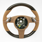 Porsche Panamera Lenkrad, Walnussholz, Cognac-Leder, Baujahre 2012–2016, Teilenummer: 7PP-419-091-CL-7T1