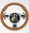 10-16 Porsche Panamera PDK Steering Wheel Cognac Brown # 970-347-803-31-7T1