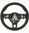 17-19 Porsche 911 GT3 Cayman 718 Boxster Suede Alcantara Steering Wheel # 9P1-419-091-GD-RBB
