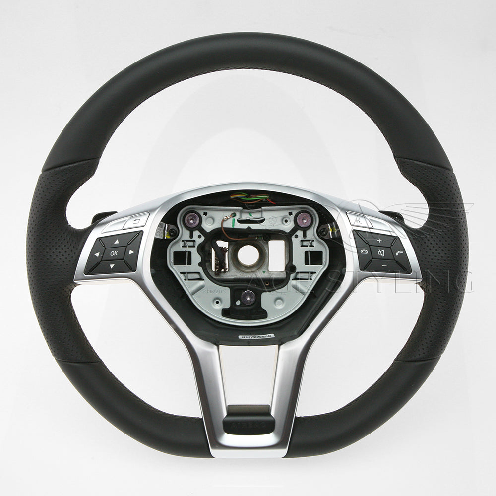 13-15 Mercedes-Benz CLS550 E250 E350 E400 E550 Flat Bottom Steering Wheel # 172-460-43-03-9E38