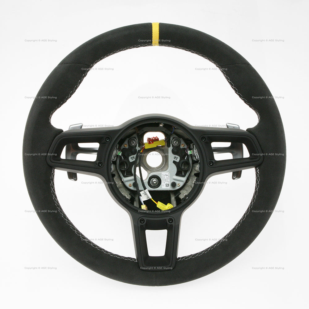 17-19 Porsche GT2 RS GT3 RS Suede Alcantara Steering Wheel # 9P1-419-091-GD-RBX