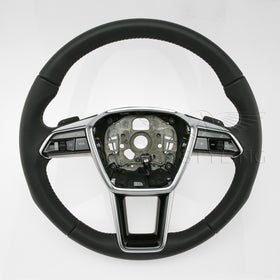 19-24 Audi A6 S6 A7 Steering Wheel Black Leather # 4K0-419-091-B-INU