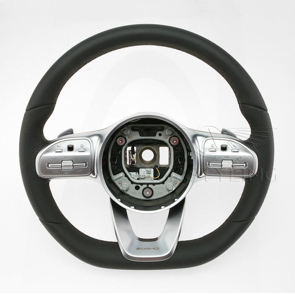 19-23 Mercedes-Benz C300 C43 AMG C63 AMG CLS450 CLS53 AMG G550 A220 Flat Bottom Steering Wheel # 000-460-84-02-9E38
