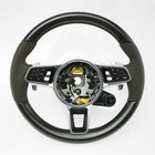 Porsche Panamera Lenkrad (Baujahre 2017–2021) aus Carbonfaser-Leder in Grau, Teilenummer 971-419-091-FL-OE5