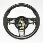 Porsche Cayenne PDK-Lenkrad, Carbonfaser, graues Leder, Teilenummer 958-347-804-25-OE5 (Baujahre 2015–2018)