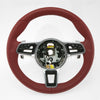 17-24 Porsche Cayman Boxster 911 Bordeaux Red Leather Steering Wheel # 95B-419-091-AK-OG6