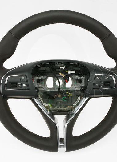 13-19 Maserati Ghibli M157 Quattroporte VI M156 Brown Leather open-pore light oak wood Steering Wheel # 670047837