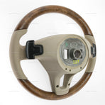 13-14 Mercedes-Benz CLS350 CLS550 Poplar Wood Beige Leather Steering Wheel # 218-460-07-03-8P64