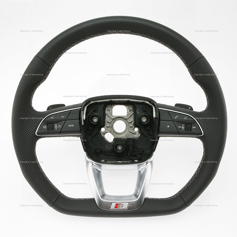 22-24 Audi Q7 Q8 S-Line Flat Bottom Steering Wheel # 4M8-419-091-AC-QQT