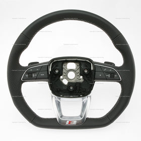22-24 Audi Q7 Q8 S-Line Flat Bottom Steering Wheel # 4M8-419-091-AC-QQT