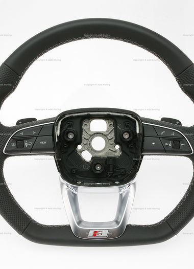 22-24 Audi Q7 Q8 S-Line Flat Bottom Steering Wheel # 4M8-419-091-AC-QQT
