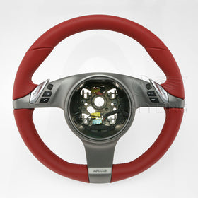 09-13 Porsche 911 Cayman Boxster Carrera Red Leather Steering Wheel # 997-347-803-21-N14