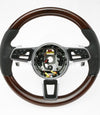 17-24 Porsche Cayman 718 Boxster 911 Mahogany Wood Steering Wheel # 9P1-419-091-EL-A34