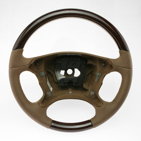 06-09 Mercedes-Benz E320 E350 E550 E63 CLS550 Walnut Wood Brown Leather Steering Wheel # 219-460-39-03-8N14