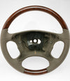 05-09 Mercedes-Benz CLK320 CLK350 CLK500 CLK55 CLK63 AMG Walnut Wood Gray Leather Steering Wheel # 219-460-52-03-8L00