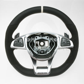 17-19 Mercedes-Benz E300 E400 E43 E63 AMG Flat Bottom Steering Wheel # 213-460-46-00-1B81