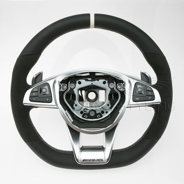 17-19 Mercedes-Benz E300 E400 E43 E63 AMG Flat Bottom Steering Wheel # 213-460-46-00-1B81