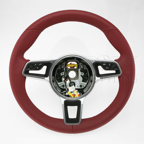 17-24 Porsche Boxster Cayman 911 Steering Wheel Bordeaux Red # 9P1-419-091-LJ-OG6