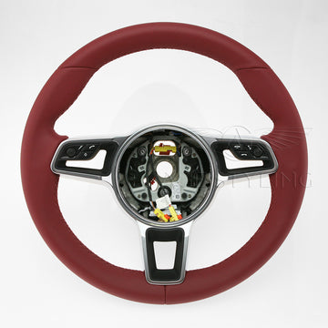17-24 Porsche Boxster Cayman 911 Steering Wheel Bordeaux Red # 9P1-419-091-LJ-OG6