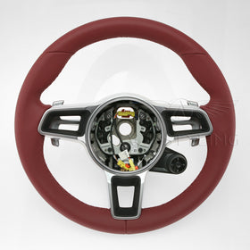17-24 Porsche Cayman 718 Boxster 911 PDK Steering Wheel Red Leather # 9P1-419-091-EH-OG6