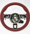 17-24 Porsche Cayman 718 Boxster 911  Steering Wheel Bordeaux Red Leather # 9P1-419-091-EJ-OG6; 