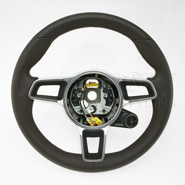 17-24 Porsche Cayman Boxster 911 Steering Wheel Espresso Brown # 9P1-419-091-DT-6H6