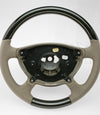 03-07 Mercedes-Benz E320 E550 E63 Birdseye Maple Wood Stone Gray Leather Steering Wheel # 211-460-05-03-8J09