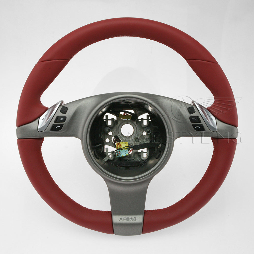 09-13 Porsche 911 Cayman Boxster PDK Steering Wheel Carrera Red # 997-347-803-24-N14