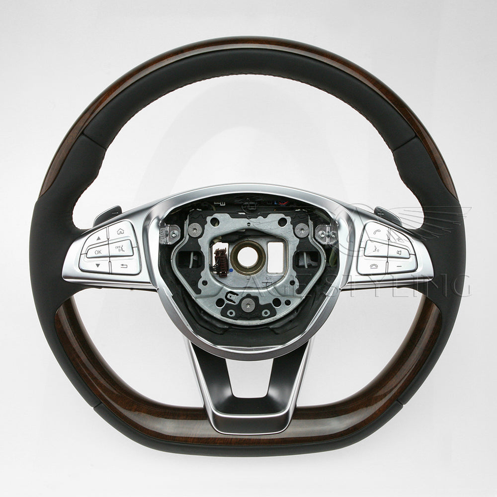 14-17 Mercedes-Benz S550 S600 S63 S65 Walnut Wood Steering Wheel # 001-460-24-03-9E38