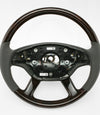 07-08 Mercedes-Benz CL550 CL600 CL63 CL65 Dark Wood Steering Wheel Grey Leather # 221-460-04-03-7J14