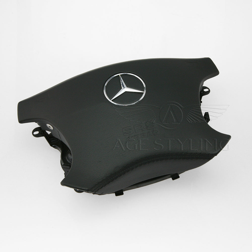 00-06 Mercedes-Benz S430 S500 S600 S55 S65 Driver Airbag Black Leather # 220-460-25-98-9C29