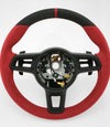 17-19 Porsche GT2 RS GT3 RS Red Suede Alcantara Red Top Steering Wheel # 9P1-419-091-GB-RCB