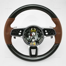 17-21 Porsche Panamera Carbon Fiber Leather Steering Wheel # 971-419-091-FC-ON1