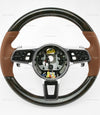 17-21 Porsche Panamera Walnut Wood Cohiba Brown Leather Steering Wheel # 971-419-091-RN-ON1