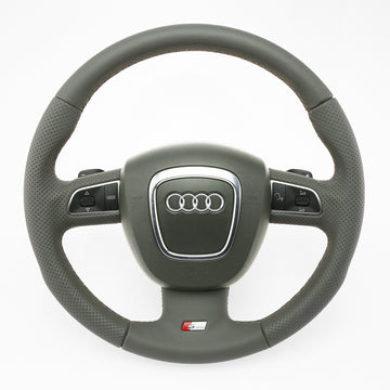 09-12 Audi A5 Cabrio Q5 S-Line Grey Leather Steering Wheel # 8P0-419-091-DT-TNC