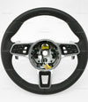 19-23 Porsche Cayenne PDK Multimedia Black Leather Steering Wheel # 9Y0-419-091-JS-A34