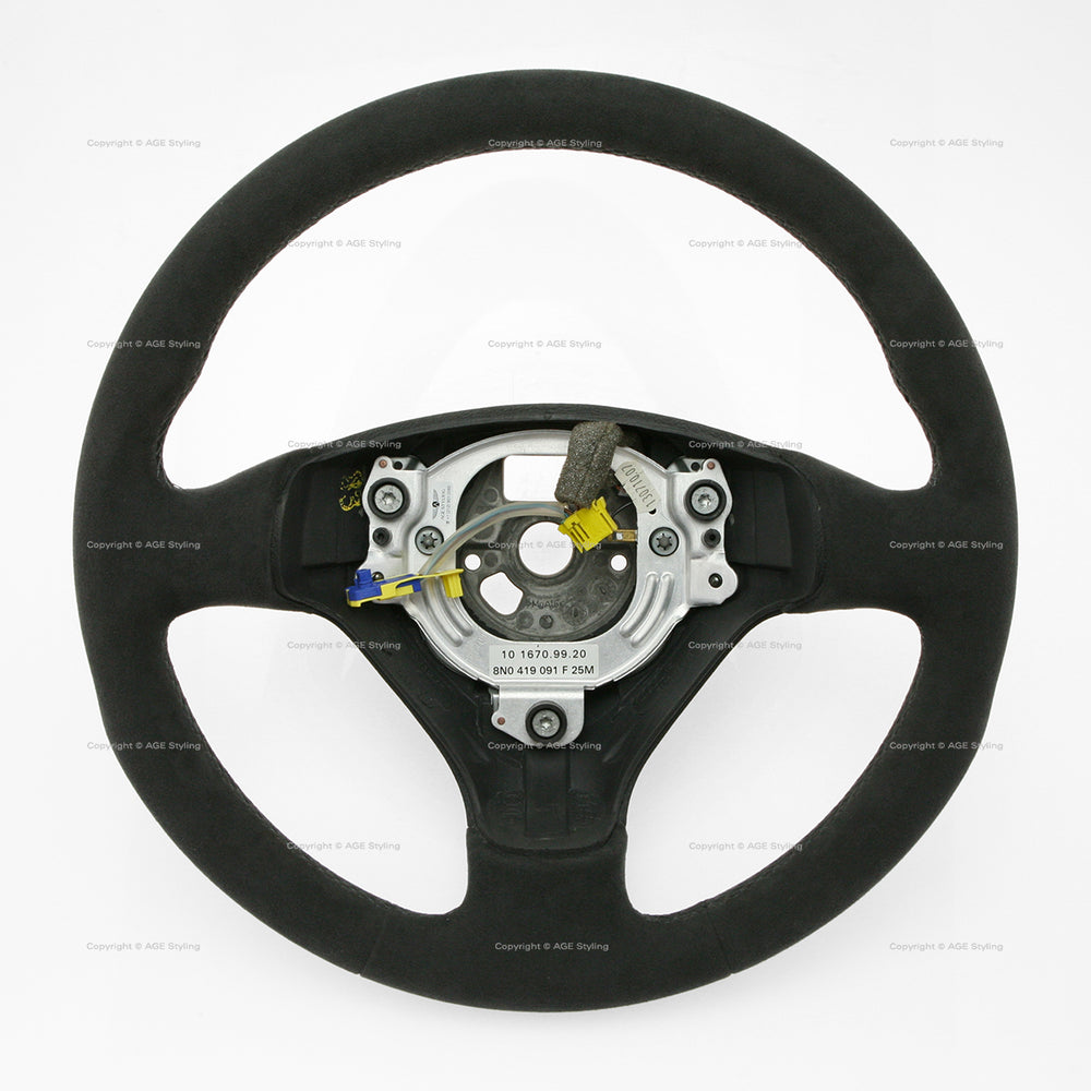 01-06 Audi TT Clubsport Suede Alcantara Steering Wheel # 8N0-419-091-F-25M