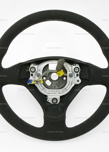 01-06 Audi TT Clubsport Suede Alcantara Steering Wheel # 8N0-419-091-F-25M