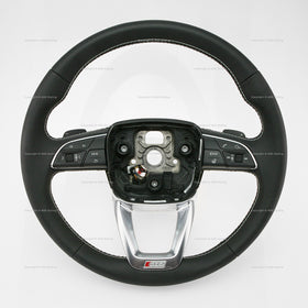 17-20 Audi Q7 SQ7 S-Line Heated Leather Steering Wheel # 4M0-419-091-G-PPQ
