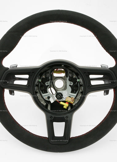 17-19 Porsche 911 GT3 Suede Alcantara Steering Wheel Red Guards # 9P1-419-091-GD-RBY