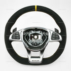 17-19 Mercedes-Benz GLC43 GLC63 C63 AMG Lenkrad mit gelbem Wildlederbezug # 253-460-78-00-1C86