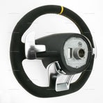 17-19 Mercedes-Benz GLC43 GLC63 C63 AMG Suede Yellow Top Steering Wheel # 253-460-78-00-1C86