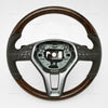 12-13 Mercedes-Benz E350 Walnut Wood Mock Brown Leather Steering Wheel # 218-460-15-18-8P18